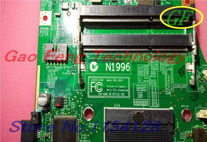 MS14911 ноутбук материнская плата для MSI MS-14911 материнская плата неинтегрированная DDR3 проверка прошла успешно