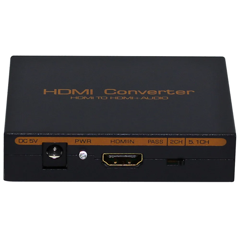 

1080P hdmi to hdmi audio Optical SPDIF/RCA L/R Extractor Splitter Converter Adapter support 5.1CH LED indication