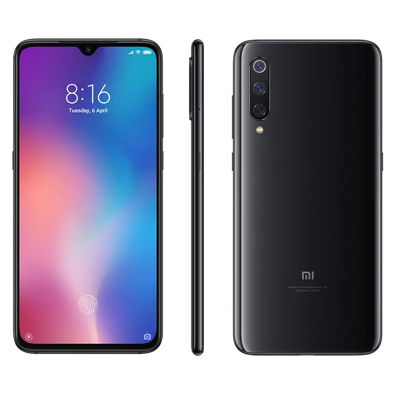 Xiaomi mi 9 mi 9 128 GB rom 6 ГБ оперативной памяти, мобильный телефон Snapdragon 855 Octa Core 6,3" 48MP Тройная камера в дисплее отпечатков пальцев NFC