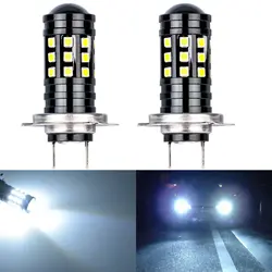 Katur 2x H7 светодио дный автомобилей туман лампы мощный H10 8 Вт 2700Lm 3030 27 SMD вождения ходовые огни светодио дный лампы Супер яркий вождения