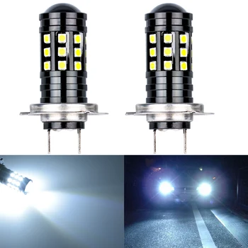 

Katur 2x H7 LED Car Fog Bulbs Lights Powerful H10 8W 2700Lm 3030 27 SMD Driving Running Light LED Lamp Super Bright Driving Leds