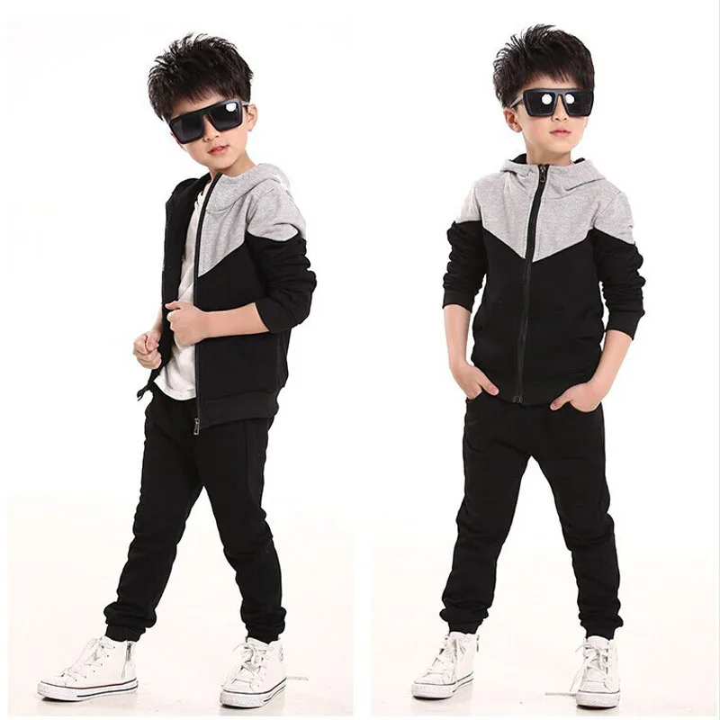 

2019 Boys Clothing Sets children tracksuits for Boys Jackets+Pants 2 Pcs Clothes Sets Spring Autumn Sports 120~160