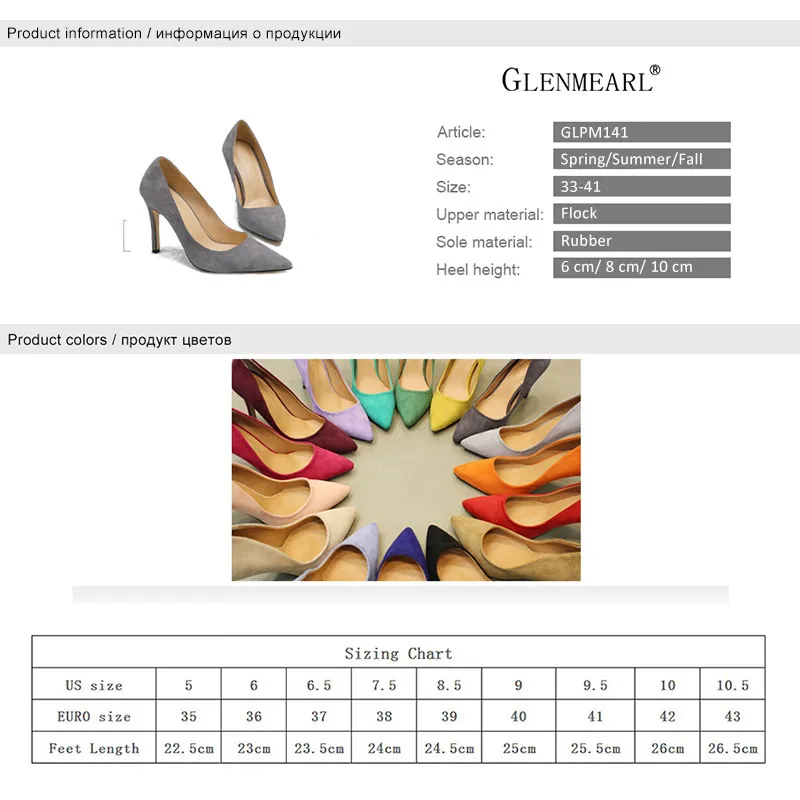 Women Pumps High Heels Shoes Pointed Toe Brand Woman Wedding Shoes Spring Summer Thin Heels Office Lady Dress Shoes Plus Size