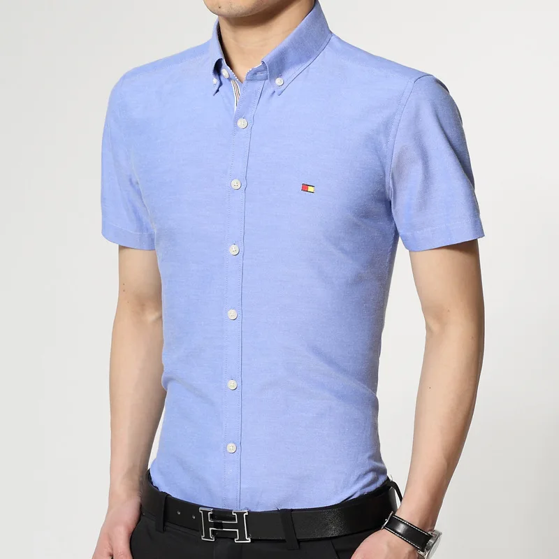 Buy New 2016 Summer Short Sleeve Men Shirt Brand Slim