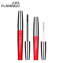 FLAMINGO Maquiagem Fiber Mascara 1 conjunto/2 pcs À Prova D’ Água Alongamento de Curling Cílios Olhos Cosméticos Mascara Rimel 6072