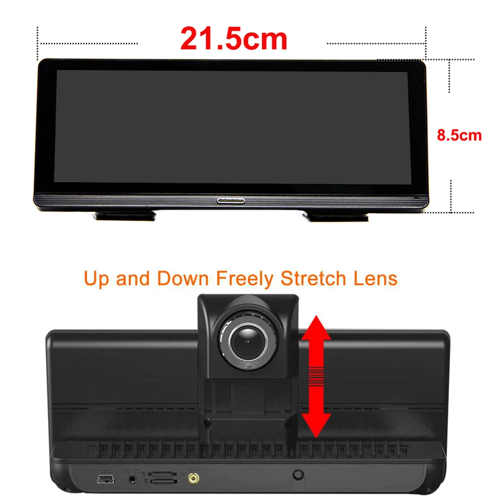 Цена Автомобильный видеорегистратор Bluavido, 8 дюймов, IPS, font b GPS b font , 4G, Android, ADAS, FHD, 1080 P, видеорегистратор с двумя объективами, Автомобильный видеорегистрато...