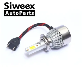 

H1 H3 H4 H7 H11 9005 9006 COB Car LED C6 Led Headlight Bulbs Beam White Yellow 50W 5500LM Auto Headlamp Fog Light Bulb DC12V 24V