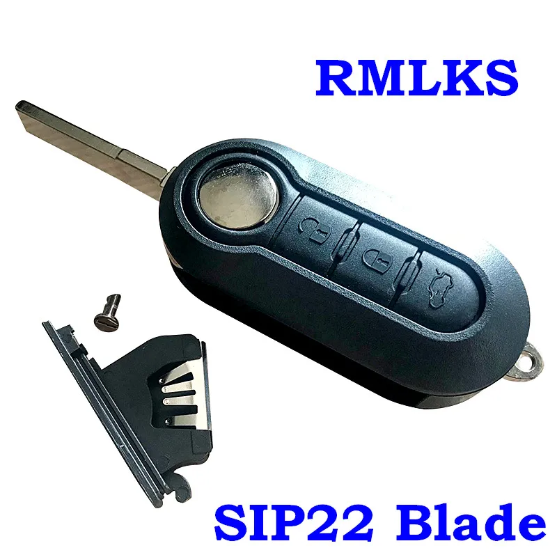 

Key Case 3 Buttons Flip Folding Remote Key Case Shell Cover For FIAT 500 Panda Punto Bravo Car Alarm Keyless SIP22 Blade