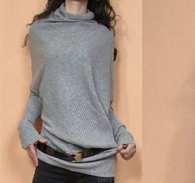 Новинка года высокого качества Женская Мода плеча ассимитричные свитера коллапс Свободный пуловер Свитера