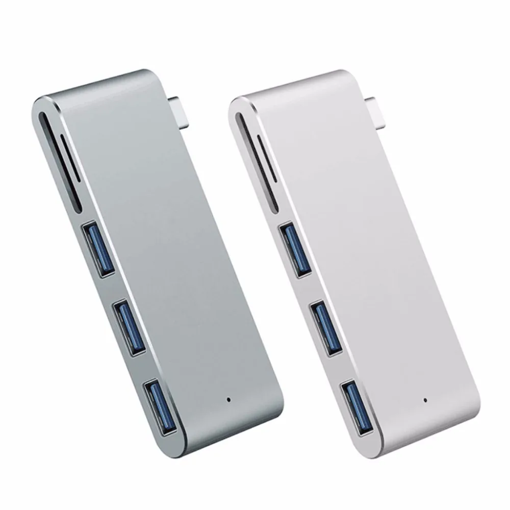 

Elegant Design 5 In 1 USB 3.1 Type C Hub Adapter USB 3.0 Ports SD TF Card Reader For MacBook For Matebook-mouse pad