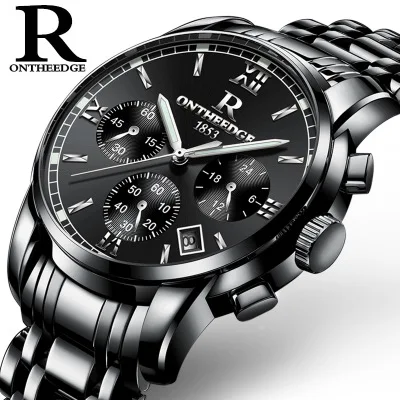 

Watches Men 2018 Top Brand Luxury Stainless Steel Sports Watches Men's Analog Quartz Watch Male Clock Black Strap Wrist Watch