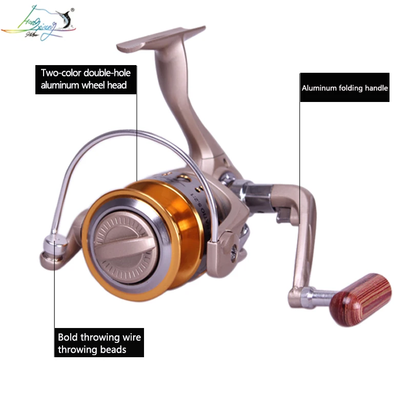 HongXiang спиннинговая рыболовная Катушка 12BB+ 1 подшипниковые шарики 1000-6000Series металлическая Катушка спиннинговая Катушка лодка рок рыболовное колесо