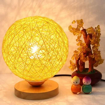 

Modern LED table lamp colorful wood indoor light desk socket lighting study room bedroom Office decorate light fixture AC110-265