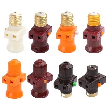

LED E27 B22 with Switch Jack Lamp Bases Light Socket Resistant Threaded Cap Suspension Type Bayonet Lamp Holder