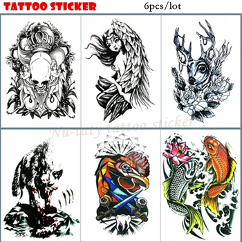 

Nu-TATY Angel koi Temporary Tattoo Body Art Flash Tattoo Stickers 21*15cm Waterproof Tatoo Home Decor