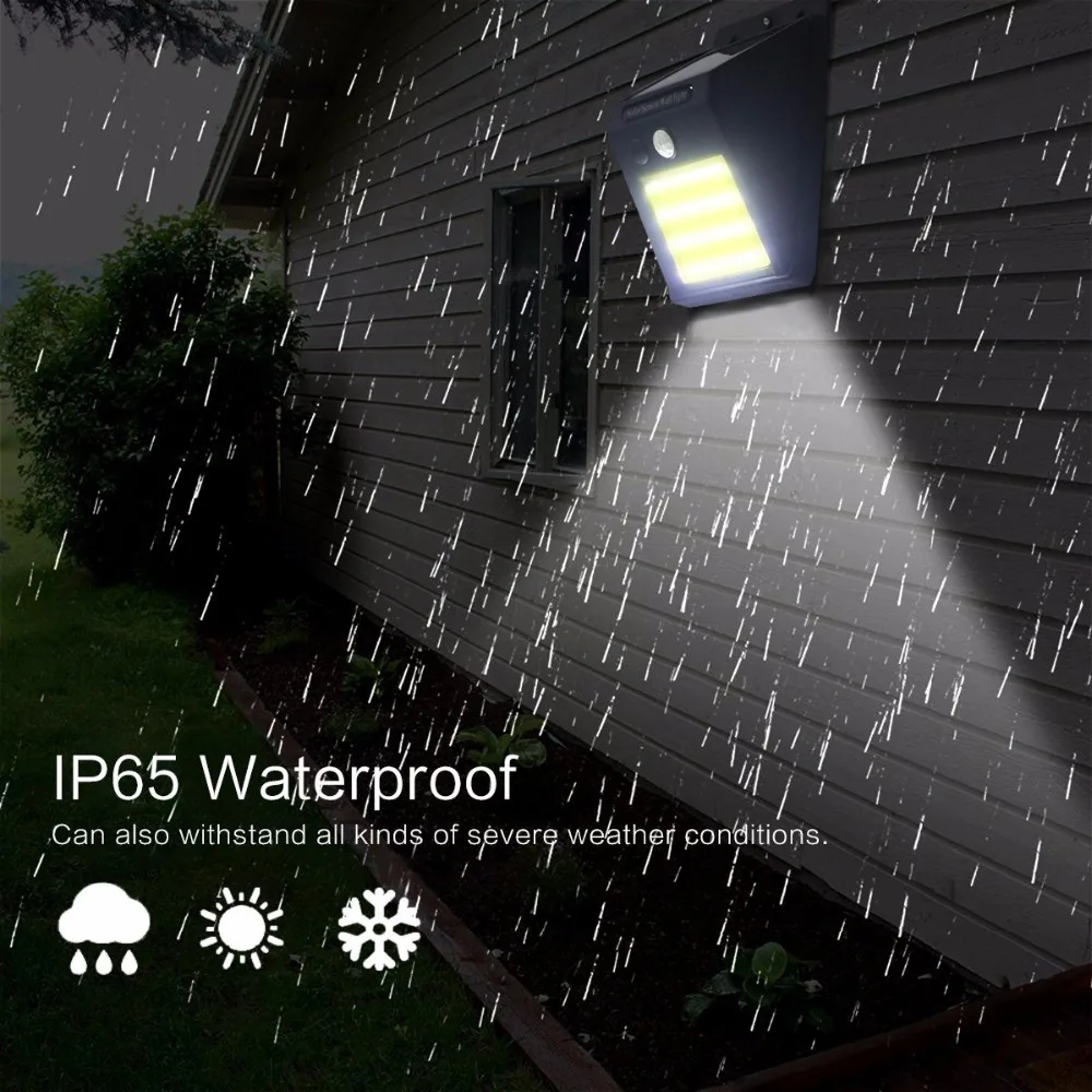 Emissor de Luz Sensor de Movimento Luzes de Parede ao ar Jardim de Casa Lâmpada de Poupança de Energia Solar de Segurança 48 à Prova Diodo Solar Luzes Super Bright d' Água Levou Livre 7 De Movimento Super Bright 48 À Prova