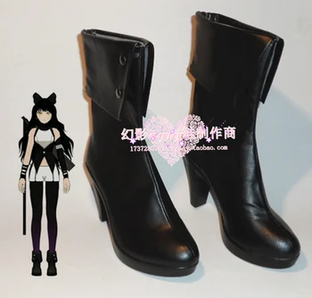 

RWBY Blake Belladonna Black Halloween Cosplay Shoes Boots H016