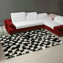 Модный художественный ковер Натуральная Воловья кожа alfombras Dormitorio