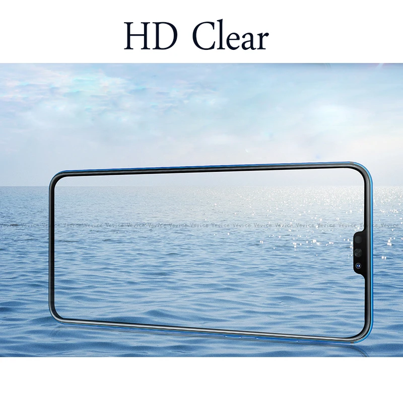 Закаленное стекло с полным покрытием для HUAWEI Honor 8X 9H Защитное Huawei 8 X 8x белым клеем