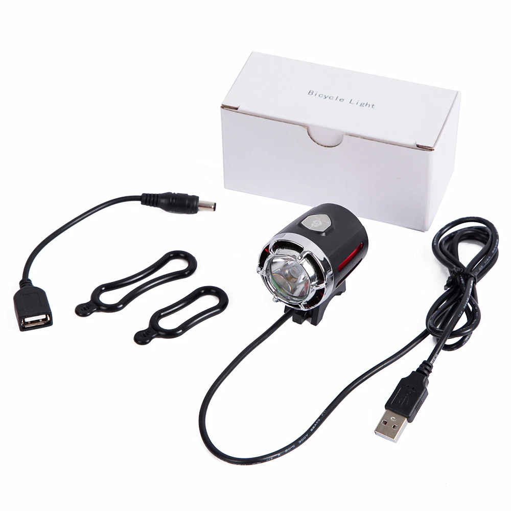 Flash Deal WOSAWE Bicycle Headlight Cycling Lights Waterpoof Bike Light Lamp 1200 Lumen XMK- T6 LED Bike Bicycle Front Light with USB cable 4