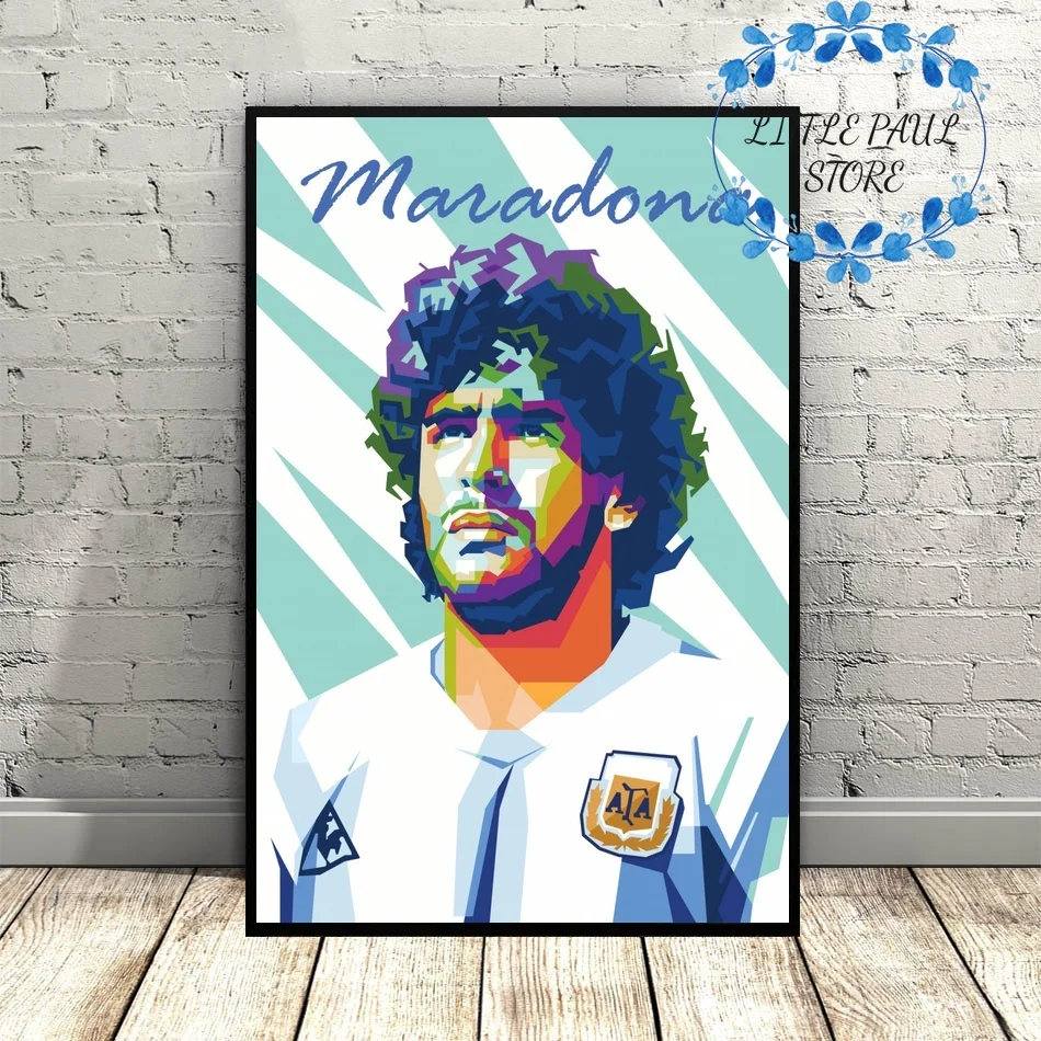 

Maradona Art Canvas Poster sports poster Wall Pictures for Living Room No Frame