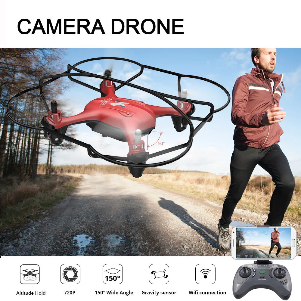 

ATOYX HD 4k Camera Drone With Camera FVP WIFI Mini Drone RC QuadcopterWith Wide Angle HD High Headless Altitude Hold Mode 4CH