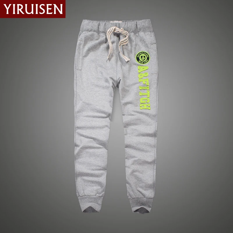 2017YiRuiSen Brand 100% Cotton Lightweight Sweatpants For Men Patchwork ...