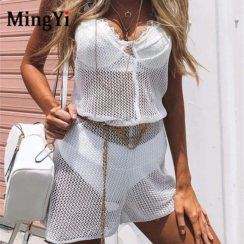 

Hot 2019 New Sexy Women Sleeveless Backless Hollow Out Condole Belt Deep V-Neck Jumpsuits Night Club Party Beach Street Wear
