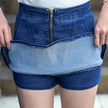 2 цвета S-L Лето в Корейском стиле Женская юбка с высокой талией мини джинсовые юбки женские saia джинсы feminina юбка с рюшами(B1271