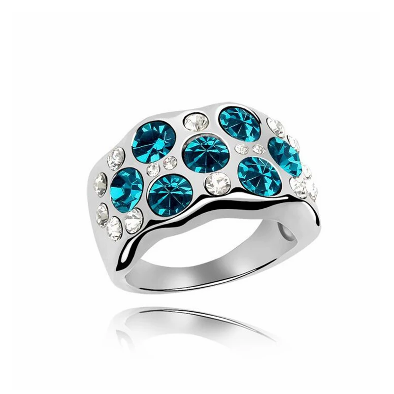 

Labekaka Crystal Multicolor Ring embellished with Crystal from Swarovski Dance cocktail party dress accessories