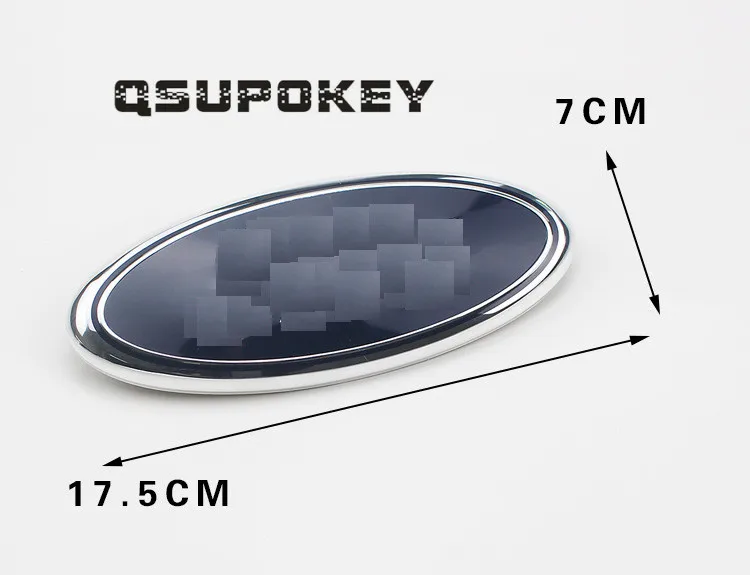 

High Quality 17.5cm*7cm ALUMINIUM F-150 ORIGINAL BLACK BLUE CHROME OVAL FRONT GRILLE TAILGATE 9 INCH LOGO EMBLEM