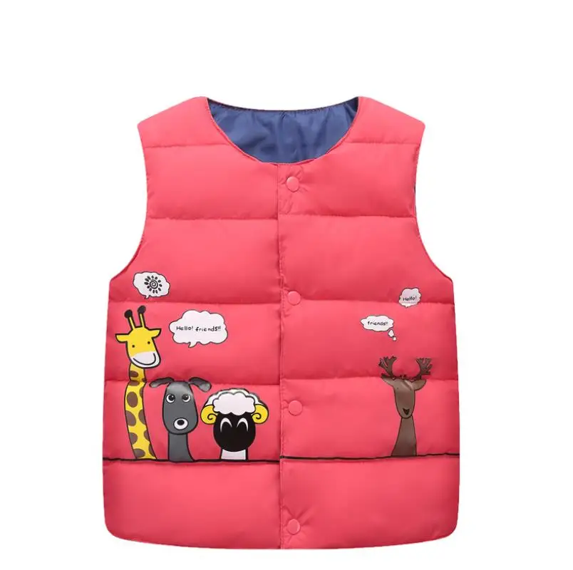 

Winter Autumn Waistcoat Girls Boys Giraffe Baby Outwear Cartoon Children Clothes Down Jacket Child Baby Warm For Kids Vests