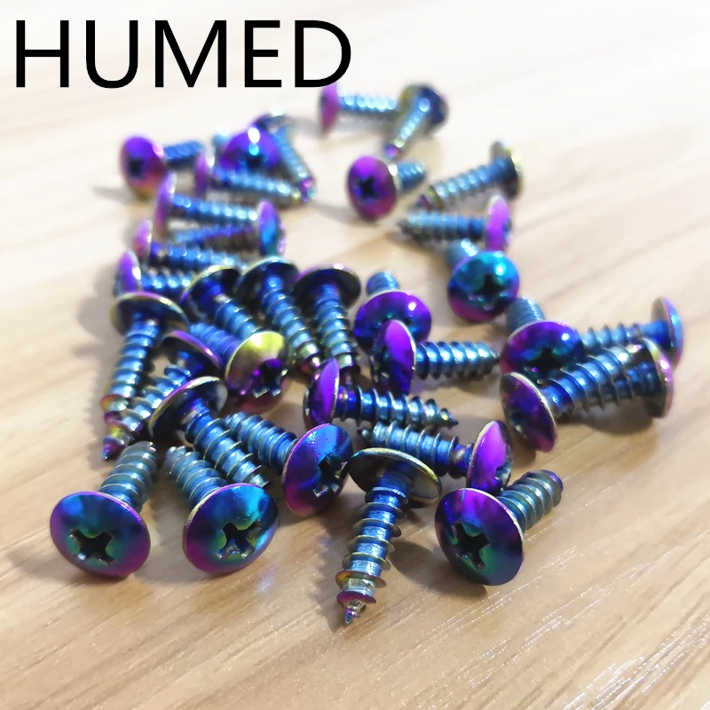 

10pc/lot 304 Stainless steel Motorcycle plastic case decorative screw motor bicycle Motorcycle self-tapping screws M5x16mm
