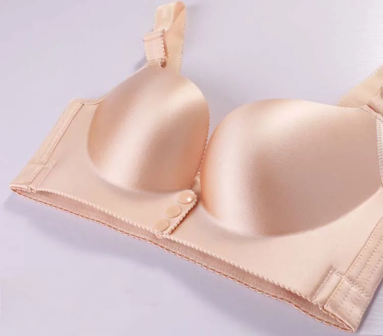 Seamless Bras For Women Underwear Plus Size Bra Push Up Brassiere Wire Free Bralette Front Closed Bra Intimates Female Lingerie 34
