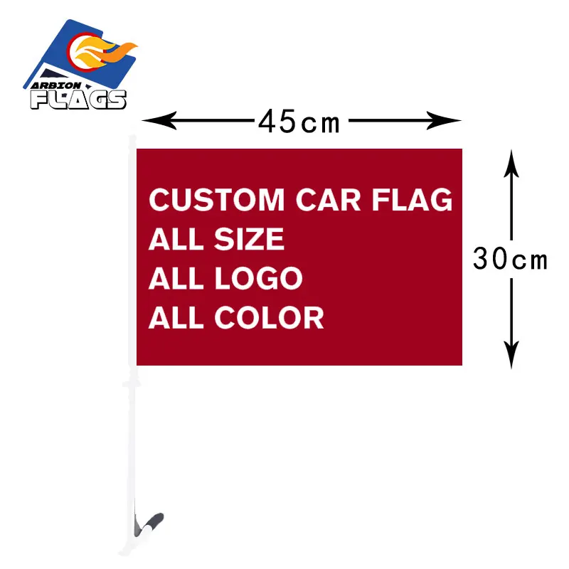 Автомобильный флаг 30X45 см двусторонняя полиэстер летающий Декоративный принт флаги и растяжки для контроля уровня сахара в крови с 50 см Пластиковый флагшток Лидер продаж