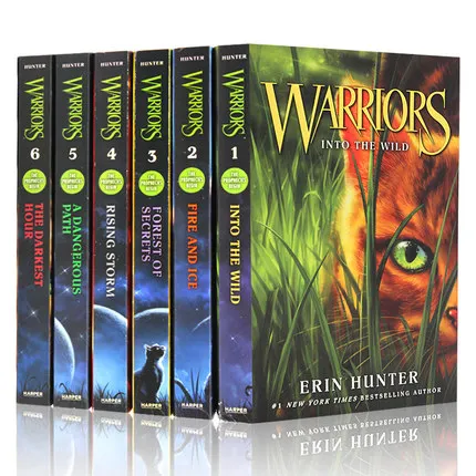6 Books Set Erin Hunter Warriors Season 1 Into The Wild Child Kids Youth Animal Literature Fiction Novel English Book Arts Photography Aliexpress