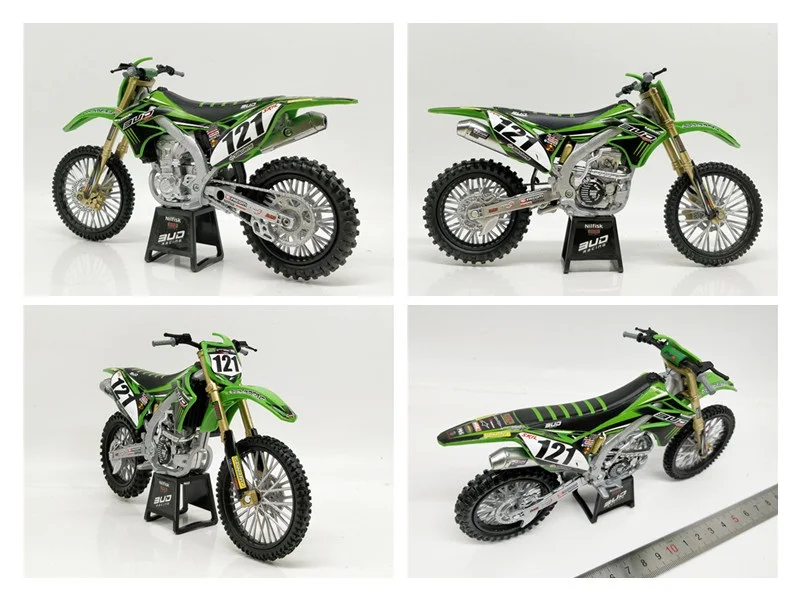 1:12 Newray Kawasaki KX450 литые миниатюрные велосипеды для мотокросса без коробки