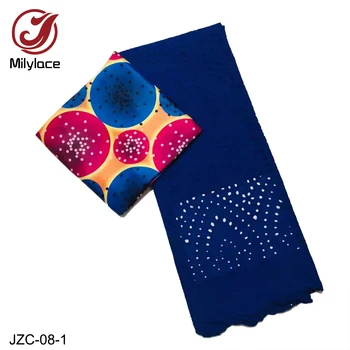 

Comfortable 3 Yards Silks Satins Fabric + 2.5 Yards Dry Cotton Lace Fabric for One Set Daily /church/wedding Clothing JZC-08