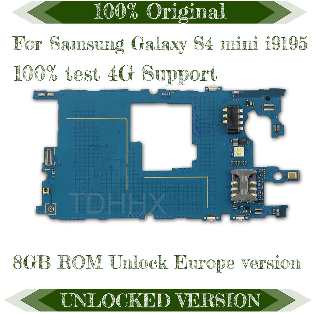 Оригинальная разблокированная материнская плата для samsung Galaxy S4 Mini i9195, хорошая Рабочая материнская плата с чипами, материнская плата