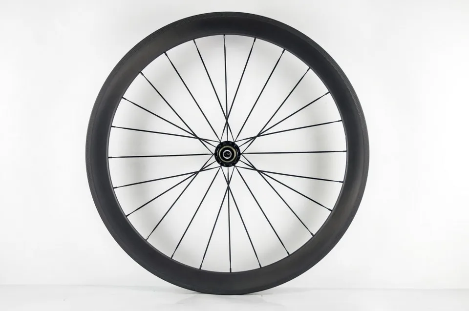 Top 2017 CARROWTER Carbon Fiber Road Complete Bike Bicycle with 50mm carbon road wheelset 700C*23c tires All black on black bob 5