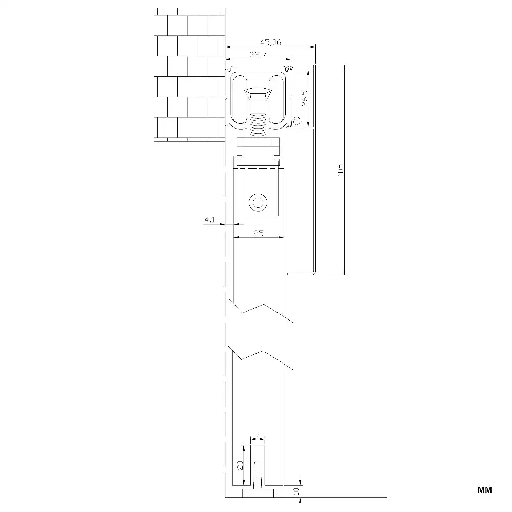 6 6 Ft Aluminium Alloy Brushed Interior Wood Barn Sliding Door