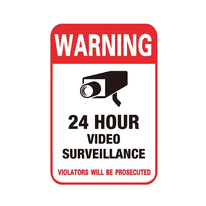 

Waterproof Home Video Surveillance Security Camera Alarm Sticker PVC Sunscreen Warning Decal Signs Wall Sticker