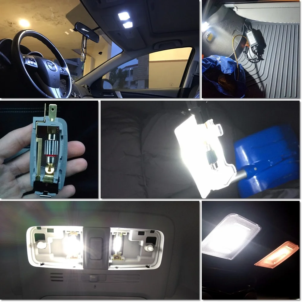 10 шт. белый 31 мм 36 39 41 42 гирлянда купольная 4014 SMD C5W Светодиодный лампа для