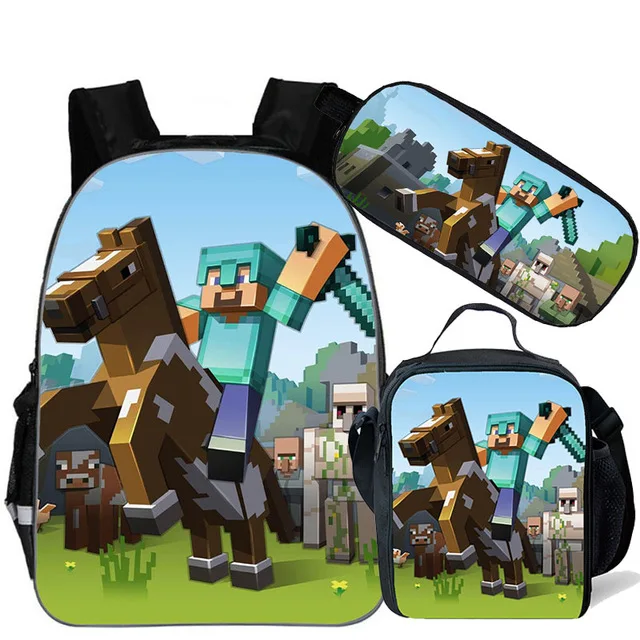 

2019 Minecraft Backpacks High Quality Backpack Children School Boys and Girls Back To School Bags Cartoon Bag