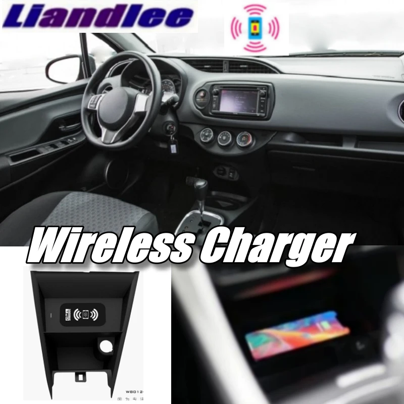 

Liandlee Wireless Car Phone Charger Armrest Storage Compartment Fast qi Charging For TOYOTA Yaris XP150