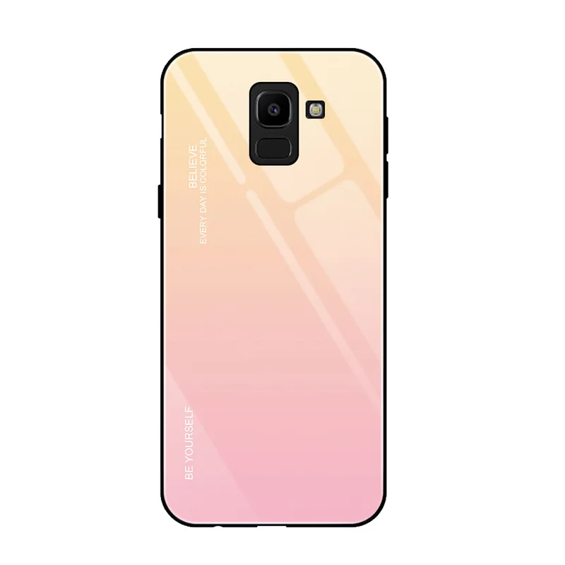 Синий Для samsung Galaxy A9 J4 J6 J8 A5 A520& A7 A720 роскошный мягкий силиконовый чехол-бампер из закаленного стекла - Цвет: Синий