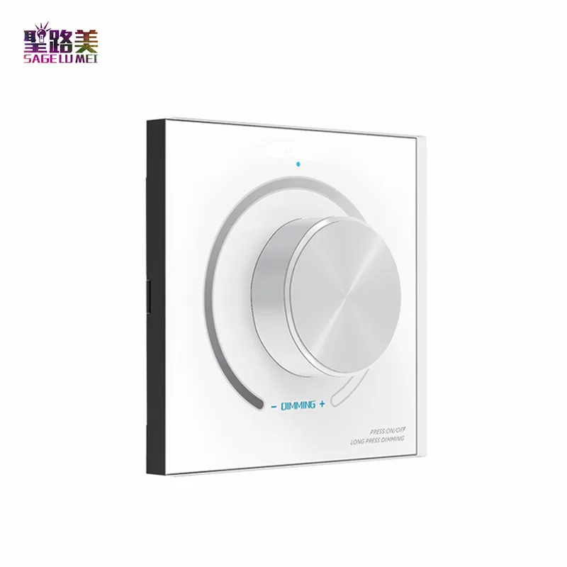 

DA6 LED Wall Mount Knob Panel DALI Dimmer Controller On/Off Switch 64 Single Address 16 Group Address and Broadcast Address