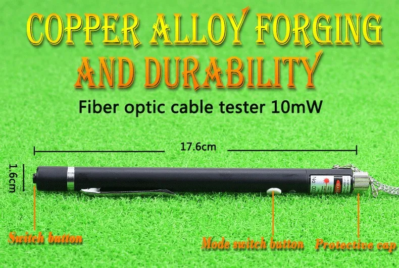 KELUSHI 10 мВт 10 км ручка волоконно-оптический лазерный кабель дефектоскоп волокно тест ing, волоконно-оптический тест и измерение волокно тест er инструмент