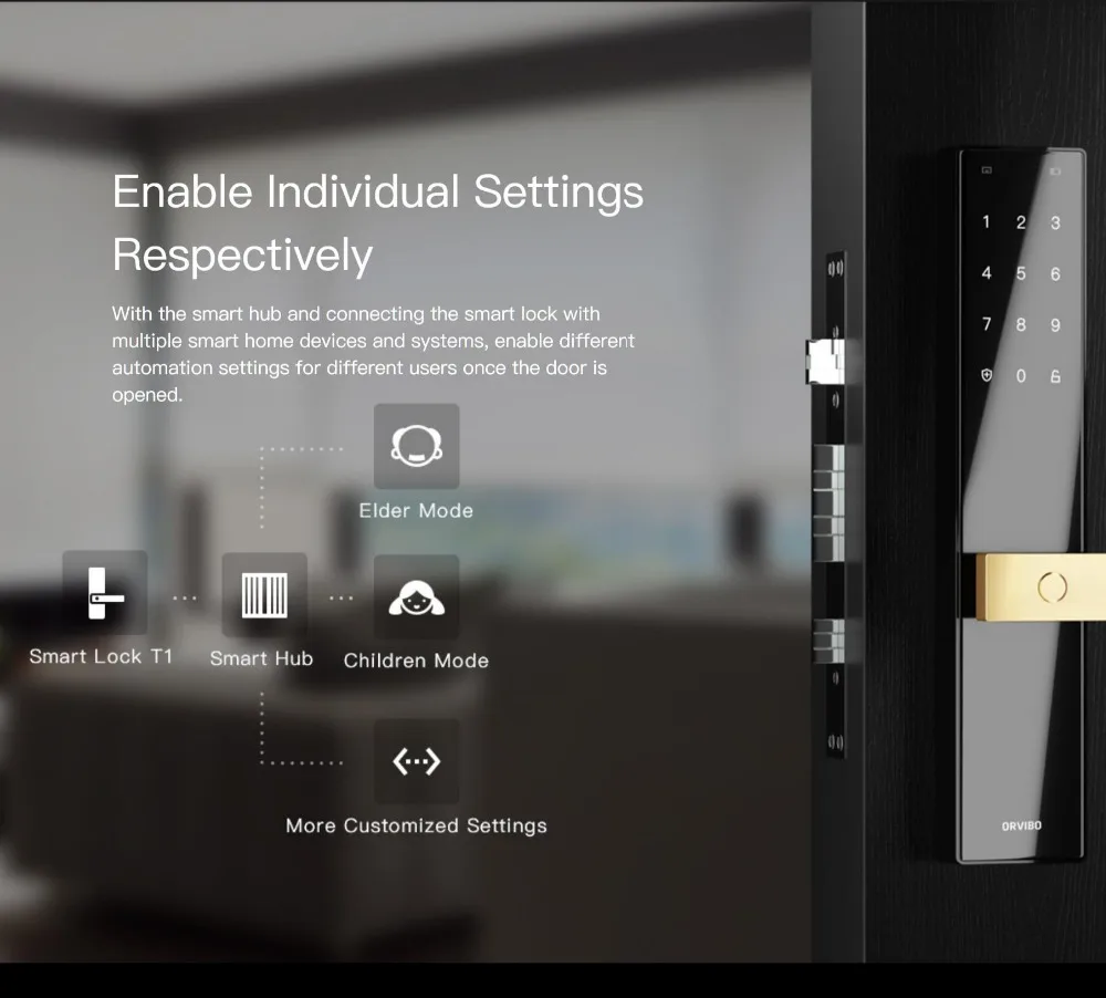2018 ORVIBO SMART DOOR LOCK T1 Remote control by