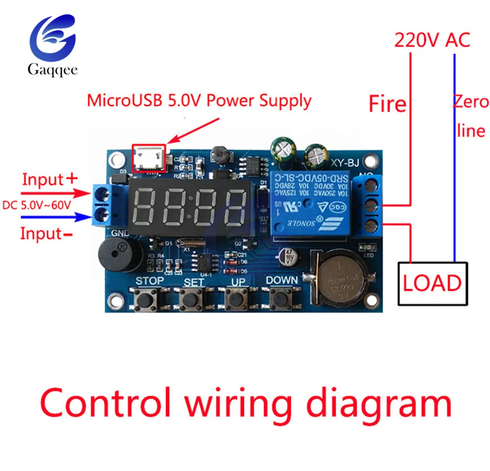 DC 5 В в режиме реального времени реле таймера задержки модуль переключатель управление синхронизация часы несколько режимов управления схема проводки